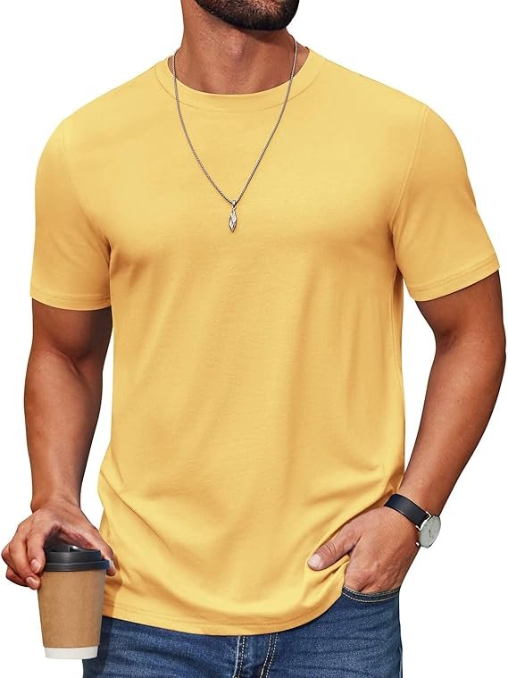 Turmeric Men's T Shirt Short Sleeve Cotton Blend T-Shirts