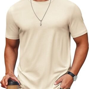 Warm Taupe Men's T Shirt Short Sleeve Cotton Blend T-Shirts