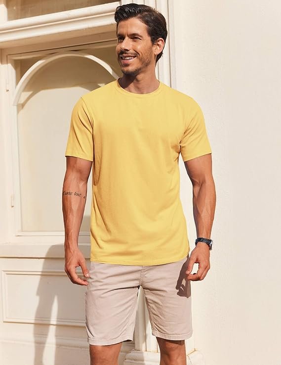 Turmeric Men's T Shirt Short Sleeve Cotton Blend T-Shirts - Image 3