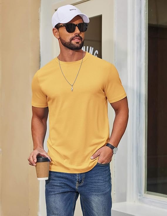 Turmeric Men's T Shirt Short Sleeve Cotton Blend T-Shirts - Image 2